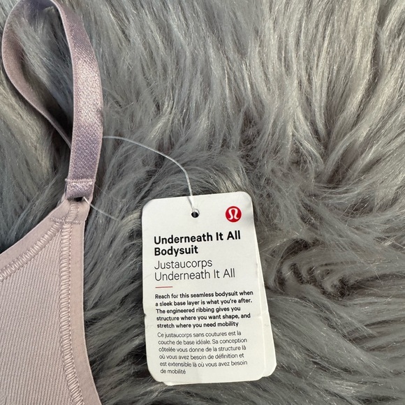 NWT Lululemon Underneath It All Bodysuit Smoky Blush Pink Ribbed Women SZ L - Picture 2 of 5